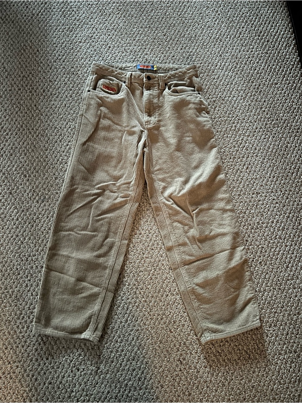 Empyre Men's Corduroy Trousers in Light Khaki